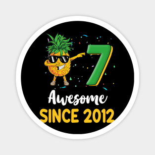 7th Birthday Pineapple Dabbing 7 Years Old Magnet